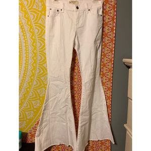 White bell bottom free people pants!